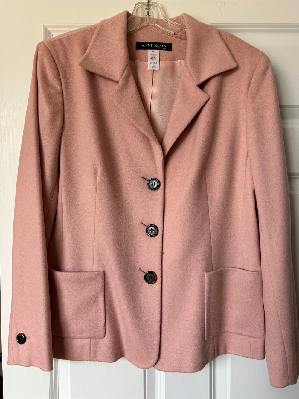 Anne Klein Dusty Rose Single-Breasted Blazer